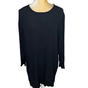 Angelheart Designs by Jeanne Englehart Vintage Black Tunic Top Size Medium Rayon